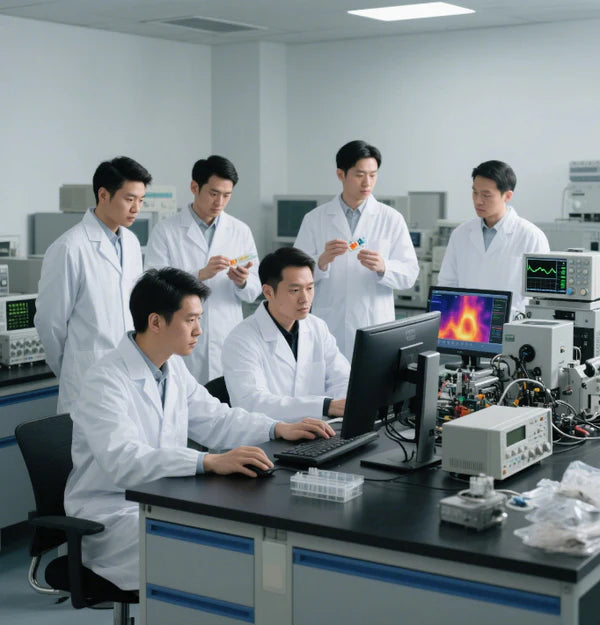 CETHERMAL R&D, QC and Production departments are discussing the solution for the TB hot clamp system.