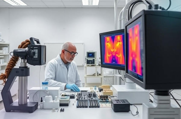 CETHERMAL 技术同事在设备前测试热视软件方案
