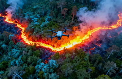 Thermal imaging drones are searching for trapped individuals amid the wildfires.