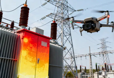 Thermal Map Display of Power Equipment Under Drone Monitoring