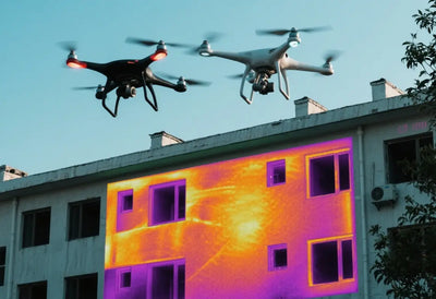 热成像无人机在执行建筑节能任务观测